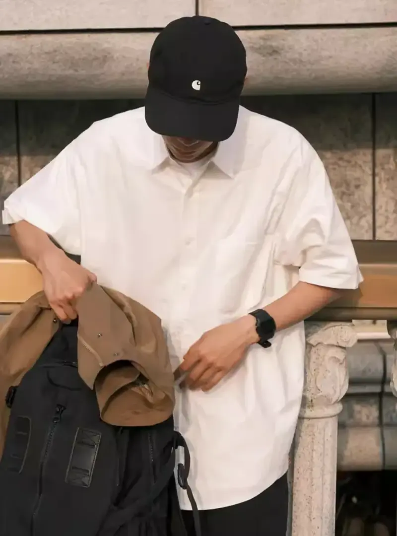 重磅硬挺短袖襯衫｜不燙也挺