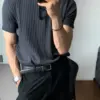 微彈條紋上衣｜隨便穿就像韓劇男主