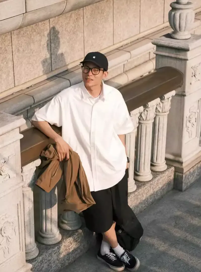 重磅硬挺短袖襯衫｜不燙也挺