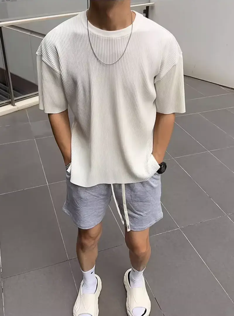 立體螺紋紋理短袖｜穿上質感升級