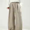 BC498 - 02 垂墜打褶寬褲|走路帶風超有氣場