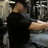 薄款V領羅紋短袖
