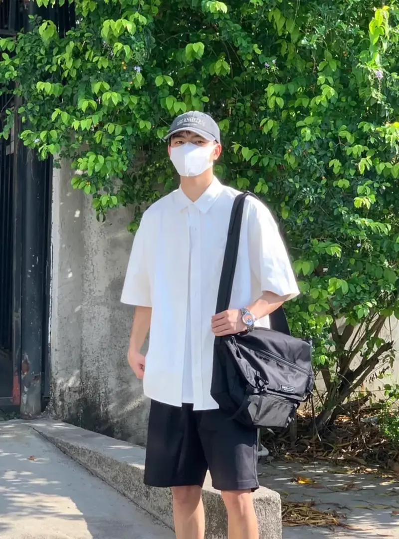 重磅硬挺短袖襯衫｜不燙也挺