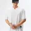 薄款V領羅紋短袖
