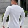 BC271 - 08 V領修身長袖T|顯瘦顯胸肌